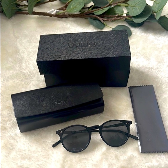 Quince Sleek Black Round Sunglasses main image 10